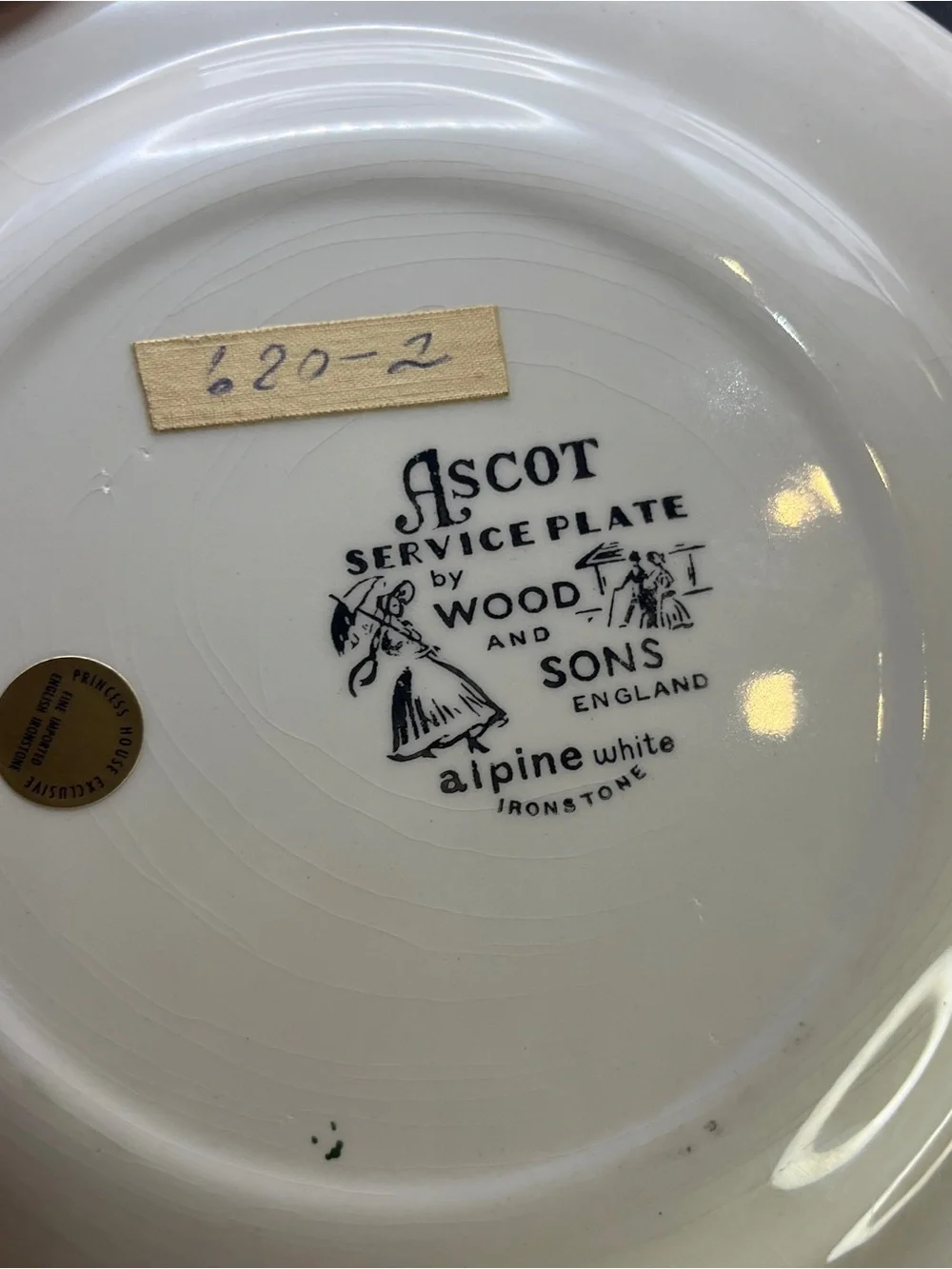 Ascot Service Plate By Wood And Sons England Decorative Wall Collectible Plates